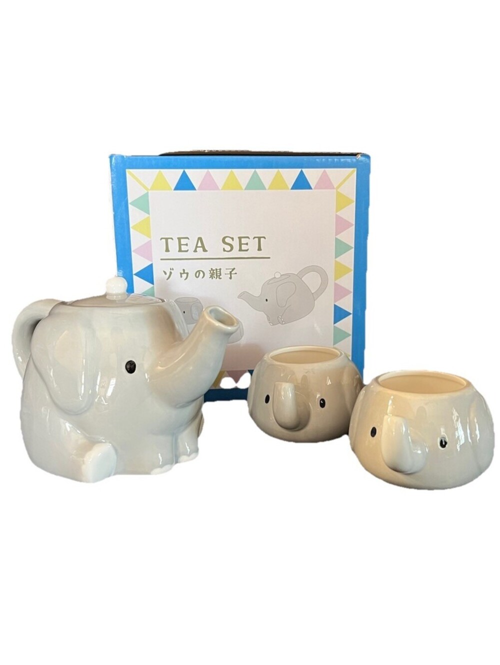 Elephant Family Ceramic Tea Set by Sun Art New